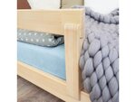 Lit cabane enfant en bois massif naturel vernis 120 x 200 cm