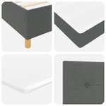 vidaXL Lit Box Spring avec Matelas Gris Foncé Super King Tissu