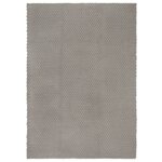 vidaXL Tapis rectangulaire Gris 200x300 cm Coton