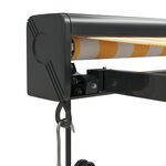 vidaXL Auvent rétractable jaune et blanc 4 5x3 m tissu et aluminium