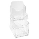 Distributeur De Prospectus 3 Compartiments Dl (10x21cm) - Cristal - X 4 - Exacompta