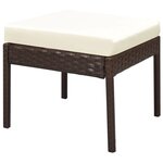 Salon de jardin meuble d'extérieur ensemble de mobilier 6 pièces avec coussins résine tressée marron 02_0016889
