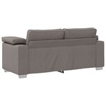 Canapé Loveseat Taupe 140 cm en Tissu