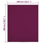 vidaXL Drap-housse Jersey Bordeaux 140x200 cm Coton