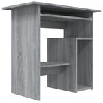 vidaXL Bureau Sonoma gris 80x45x74 cm Bois d'ingénierie