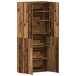 vidaXL Cabinet à chaussures en bois vieilli 80x35 5x180 cm en bois d'ingénierie