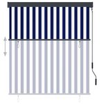 vidaXL Store roulant d'extérieur 140x250 cm Bleu et blanc