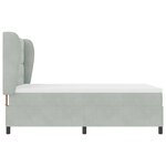 Lit à ressort vidaXL avec matelas - Gris clair  140x190 cm  Velours