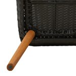 vidaXL Ensemble de salle à manger de jardin 5 pièces noir en polyrotin