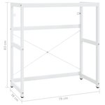 vidaXL Cadre de lavabo de salle de bain Blanc 79x38x83 cm Fer