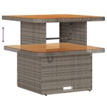 Ensemble de Canapé de Jardin 13 Pièces avec Coussins Gris Rattan Poly Acacia