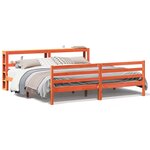vidaXL Cadre de lit sans matelas cire marron 180x200cm bois pin massif
