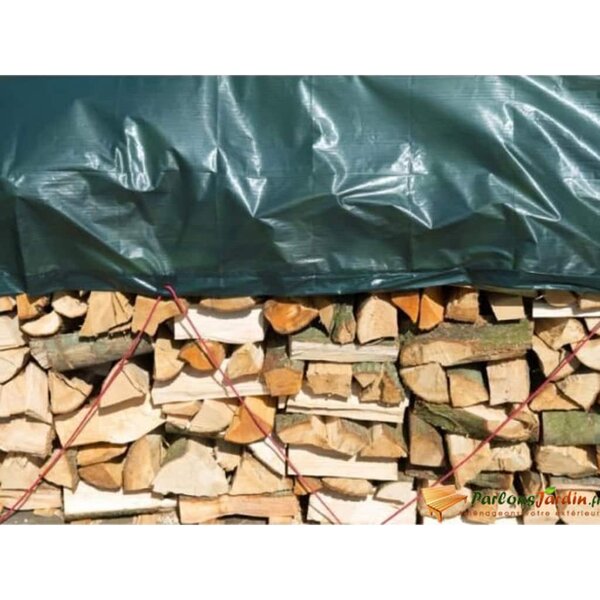 Nature Bâche à bois 1 5x6 m PE Vert