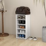 vidaXL Armoire à chaussures Blanc 31 5x35x70 cm Bois d'ingénierie