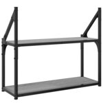 vidaXL Étagère murale 2 niveaux sonoma gris 60x21x51 cm