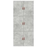 vidaXL Cadre de lit de rangement en béton gris 80x200 cm