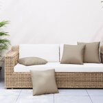 vidaXL Coussins de canapé lot de 4 taupe 60x60 cm tissu