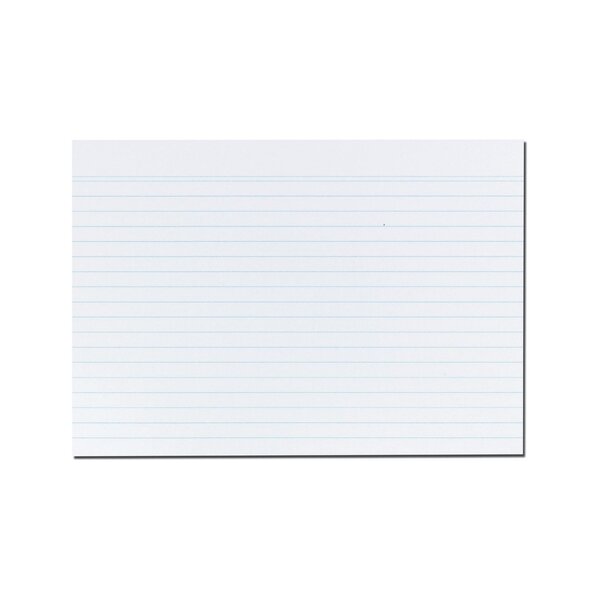 Pqt de 100 Fiches bristol 170g A5 148x210 mm Lignées Blanc HERLITZ