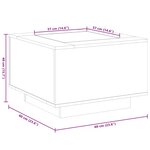 vidaXL Table basse avec LED noir 60x60x40 cm bois d'ingénierie