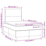 vidaXL Sommier à lattes de lit avec matelas gris foncé 120x190cm tissu