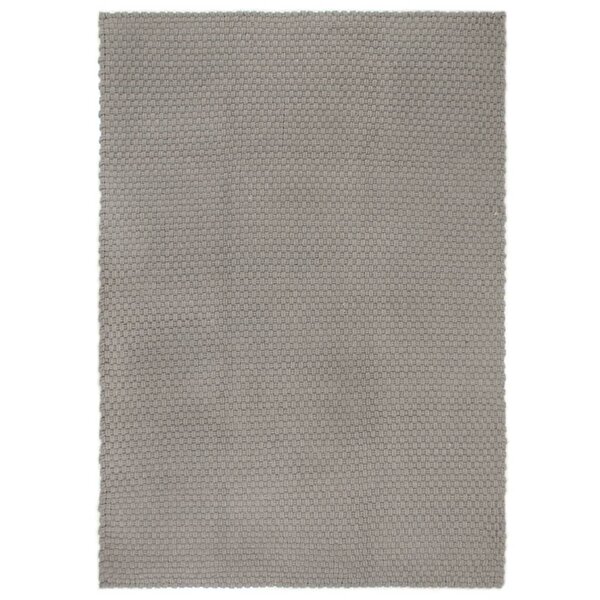 vidaXL Tapis rectangulaire Gris 200x300 cm Coton