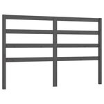 vidaXL Tête de lit Gris 141x4x100 cm Bois massif de pin