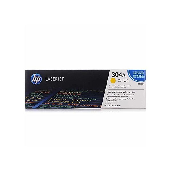 Toner Laser Original N°304A CC532A 2800 pages Jaune HP