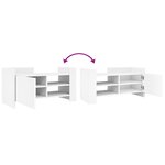 vidaXL Meuble TV blanc 80x35x40 cm bois d’ingénierie