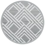 vidaXL Tapis d'extérieur gris Ø120 cm PP