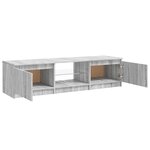 vidaXL Meuble TV avec lumières LED Sonoma gris 140x40x35 5 cm