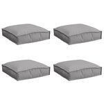 vidaXL Coussins de Palette pour Siège 4 Pièces Gris 40x40x8 cm Tissu Oxford
