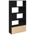 vidaXL Bibliothèque noir 100x36x189 cm bois d'ingénierie