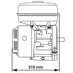 vidaXL Moteur à essence 15 CV 11 kW Noir