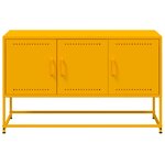 vidaXL Meuble TV jaune moutarde 100 5x39x60 5 cm acier