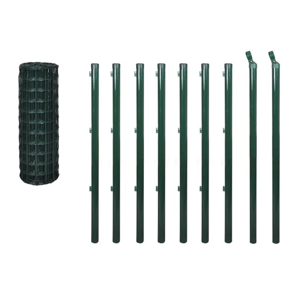 vidaXL Clôture Euro Acier 10 x 1 2 m Vert