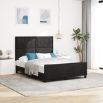 Lit vidaXL Noir 140x200 cm Velours