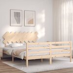 vidaXL Cadre de lit sans matelas 160x200 cm bois massif