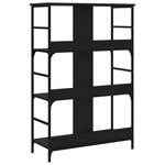 vidaXL Bibliothèque noir 78 5x33x117 5 cm bois d'ingénierie