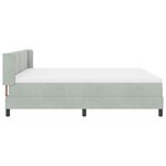 vidaXL Lit à ressorts avec matelas Gris clair 180x200 cm Velours