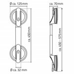 RIDDER Barre d'appui télescopique à ventouse 12 cm 100 kg A0150301