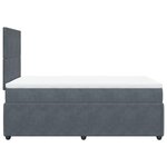 vidaXL Sommier à lattes de lit et matelas Gris foncé 120x200cm Velours