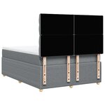 vidaXL Sommier à lattes de lit avec matelas Gris clair 140x190cm Tissu