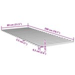 vidaXL Lattes de lit 80x200 cm bois de pin massif
