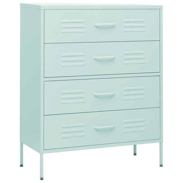 vidaXL Commode Vert menthe 80x35x101 5 cm Acier