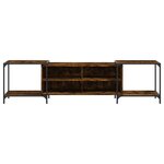 vidaXL Meuble TV chêne fumé 203x37x50 cm bois d'ingénierie