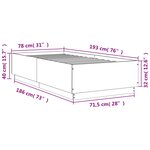 vidaXL Cadre de lit sans matelas noir 75x190 cm