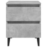 vidaXL Tables de chevet 2 Pièces gris béton 40x35x50 cm bois d'ingénierie