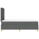 vidaXL Lit avec sommier à ressorts et matelas gris foncé 120x200 cm Tissu