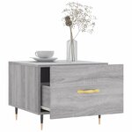 vidaXL Tables basses 2 Pièces sonoma gris 50x50x40 cm bois d'ingénierie