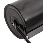 vidaXL Rouleau à gazon de jardin et colliers d'aérateur noir 63 L fer